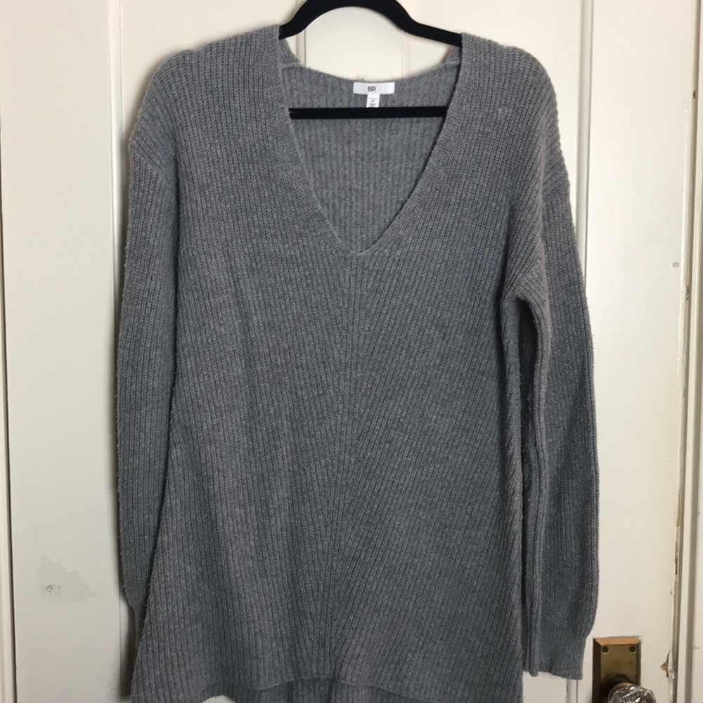 Gray BP V neck Sweater